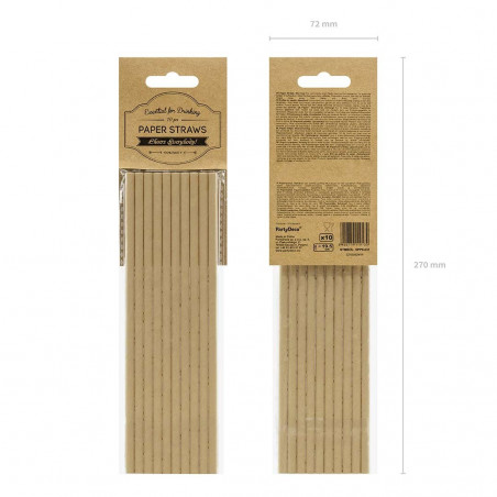 Pailles Kraft - Lot de 10