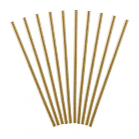 Pailles Kraft - Lot de 10