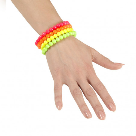 Bracelet en Perle Fluo - Lot de 4