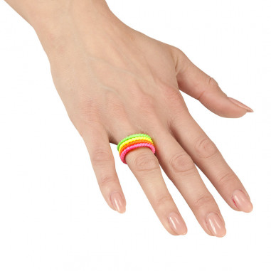 Set 4 ringe neon Set 4 ringe neon