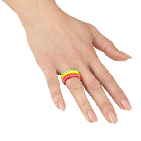 Set 4 ringe neon