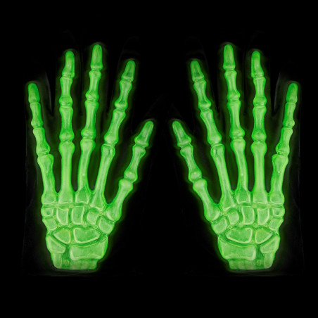 Gants de Squelette Phosphorescents