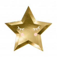 Gold Star Plate - 6er Set