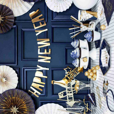 Guirlande Happy New Year Dorée