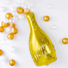 Aluminiumballon Frohes Neues Jahr Flasche 2