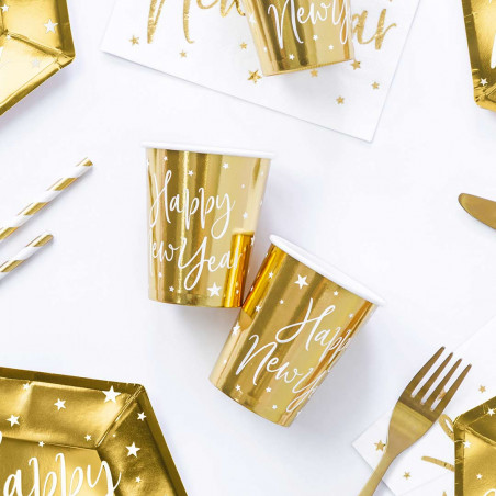 Frohes Neues Jahr Golden Tumbler - 6er Set