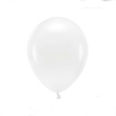Biologisch abbaubarer weißer Ballon - Packung mit 10 Stück