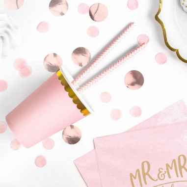 Gobelets Rose et Doré Lot de 6