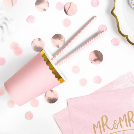 Gobelets Rose et Doré Lot de 6