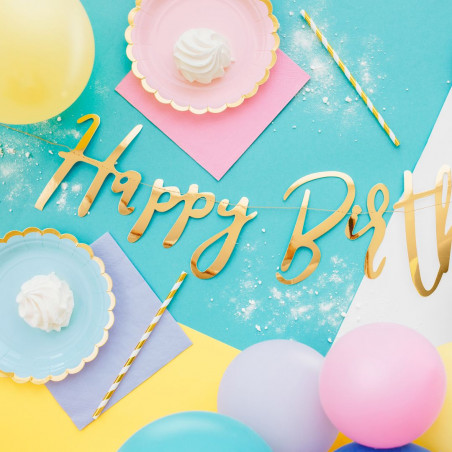 Lot de 6 Assiettes Roses et Dorés