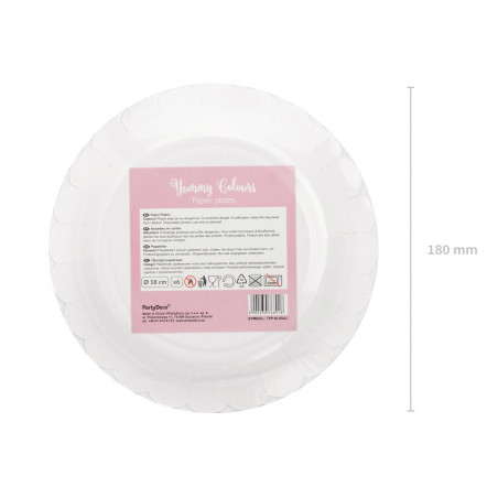 Lot de 6 Assiettes Roses et Dorés