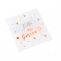 Serviettes Fille ou Garçon - Lot de 16