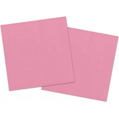 Serviettes Rose Clair - Lot de 20