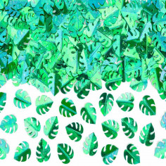 Grüne Blätter Tischkonfetti