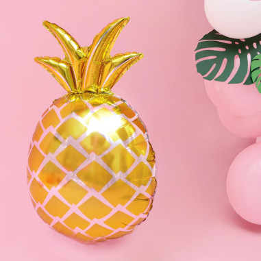 Ballon Aluminium Ananas Doré