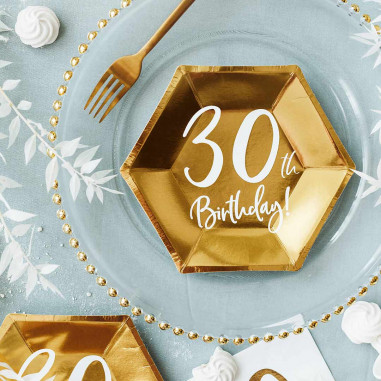 30 Jahre goldene Teller - 6er-Set
