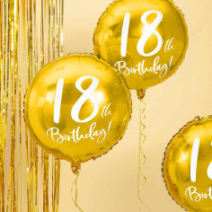 Ballon Aluminium Doré 18 ans 2