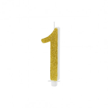 Bougies d'Anniversaire Dorée Chiffre Bougies d'Anniversaire Dorée Chiffre
