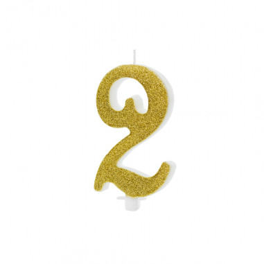Bougies d'Anniversaire Dorée Chiffre Bougies d'Anniversaire Dorée Chiffre