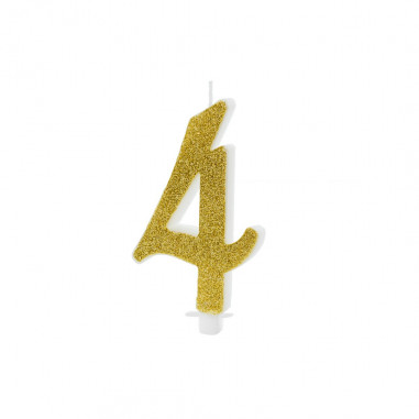 Bougies d'Anniversaire Dorée Chiffre Bougies d'Anniversaire Dorée Chiffre