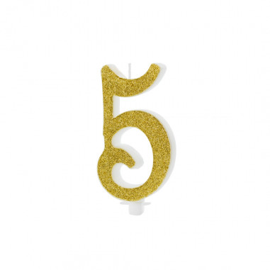 Bougies d'Anniversaire Dorée Chiffre Bougies d'Anniversaire Dorée Chiffre