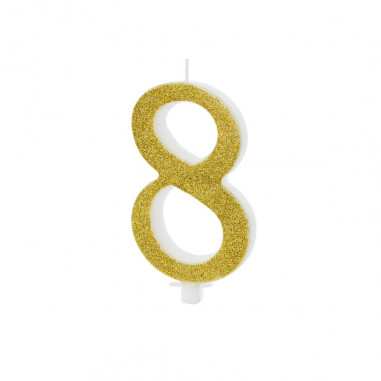Bougies d'Anniversaire Dorée Chiffre Bougies d'Anniversaire Dorée Chiffre