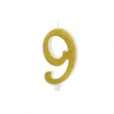 Bougies d'Anniversaire Dorée Chiffre Bougies d'Anniversaire Dorée Chiffre