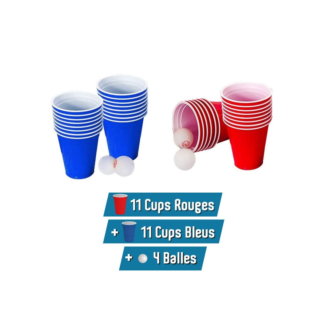 Kit Beer Pong, Jeux de Soirée - Couleur de Nuit