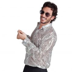 Chemise Disco Argentée