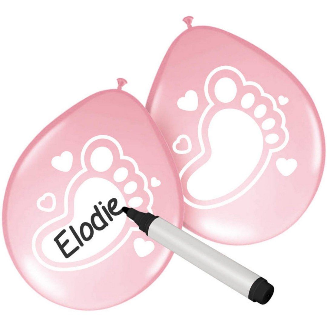 Ballon Rose Pied De Bebe Lot De 6 Ballon Rose Pied De Bebe Lot De 6