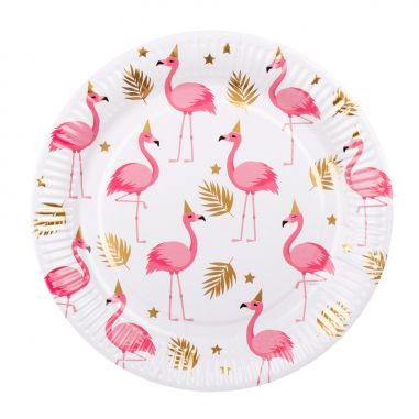 Assiette Flamant Rose - Lot de 6