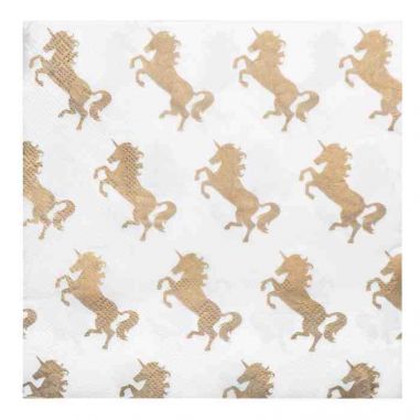 Serviettes Licorne - Lot de 12
