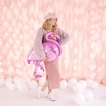 Ballon Aluminium Géant Flamant Rose