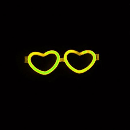 Lunettes en forme de coeur fluorescente