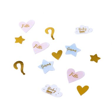 Confetti Gender Reveal Fille ou Garçon - Lot de 100