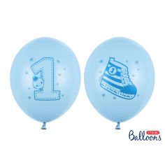 Ballon Bleu 1 AN - Lot de 6