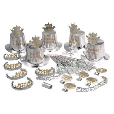 Kit Cotillons Argentés 10 Personnes