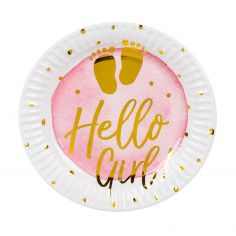 Assiette Hello Girl - Lot de 10