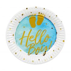 Assiette Hello Boy - Lot de 10