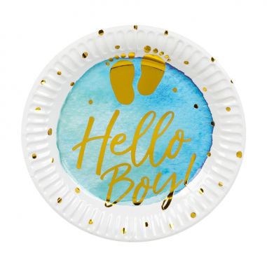 Assiette Hello Boy - Lot de 6