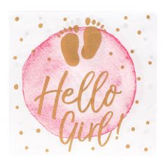 Serviette Hello Girl - Lot de 20