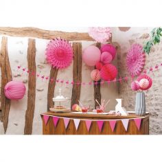Paille Rose à Etoiles Blanches - Lot de 10 2