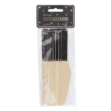 Couteau en Bois Noir - Lot de 8