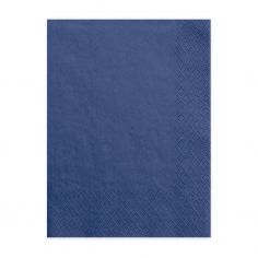 Serviette Bleu Foncé - Lot de 20