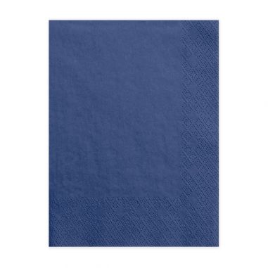 Serviette Bleu Foncé - Lot de 20