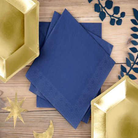 Serviette Bleu Foncé - Lot de 20