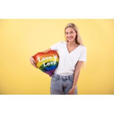 Ballon Aluminium Coeur Rainbow 2