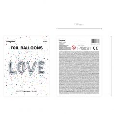 Ballons Aluminium Love Argentés 2