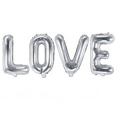 Ballons Aluminium Love Argentés