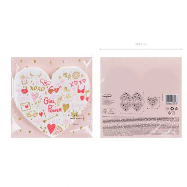 Assiette Coeur Rouge et Dorée - Lot de 20